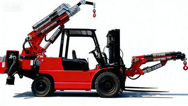 1 to 10 tons. Multi-functional rear boom forklift