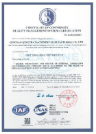 CERTIFICATE OF CONFORMITY QUALITY MANAGEMENT SYSTEM CERTIFICATION